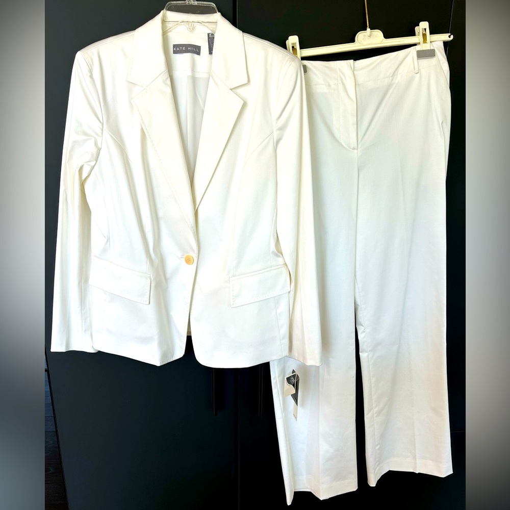 New white cotton suit